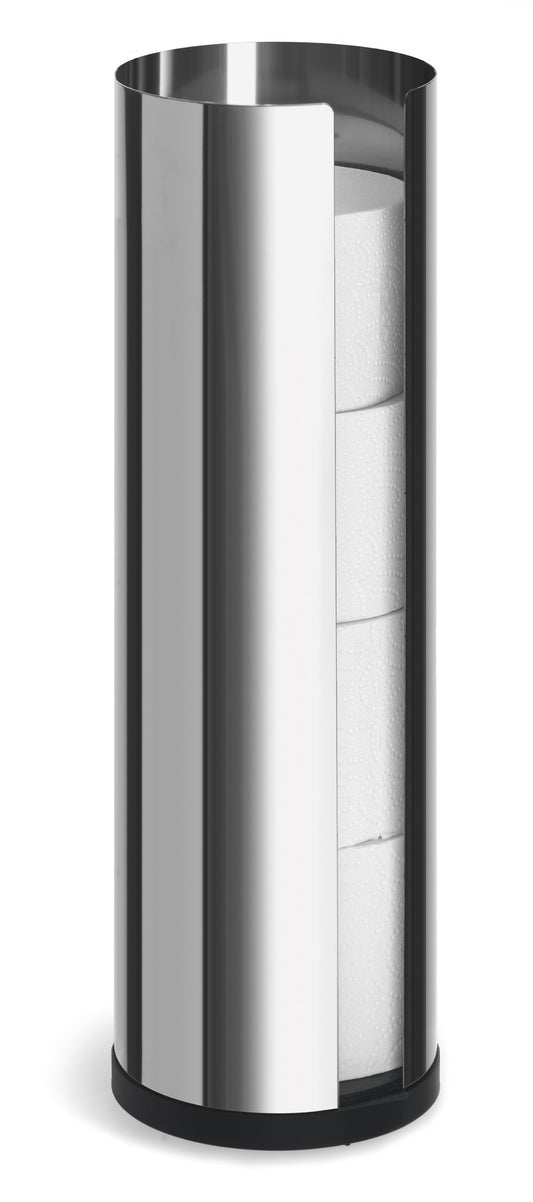 blomus -NEXIO- toilet paper holder made of polished stainless steel, holds up to 4 rolls, modern bathroom accessory without mounting (H / W / D: 45.5 x 13.5 x 13.5 cm, stainless steel, 66658)