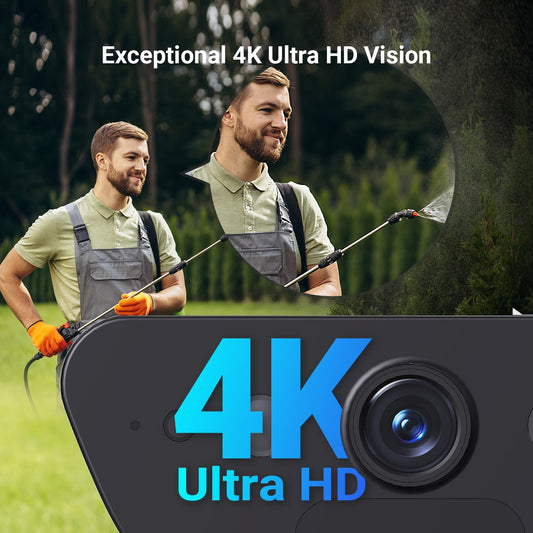 EZVIZ 4K battery-powered security camera with 10400mAh battery, wireless outdoor camera with built-in 1.4W solar panel, AI person and vehicle detection, two-way audio, supports Wi-Fi 6, weatherproof, CB5