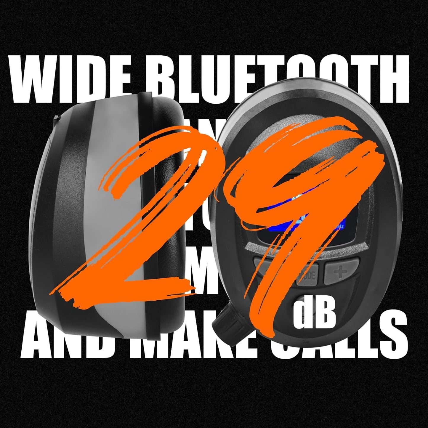 Gardtech ear protection with DAB+/FM radio, Bluetooth, MP3, safety earmuffs with NRR 29dB, noise-canceling headphones for men and women, earmuffs for shooting and mowing.