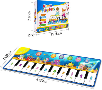 Weokeey Baby Toy for 1 Year Old Piano Mat Educational Toy Dance Mat Gift Music Mat Montessori Children's Toy for 1 2 3 4 Year Old Boys Girls