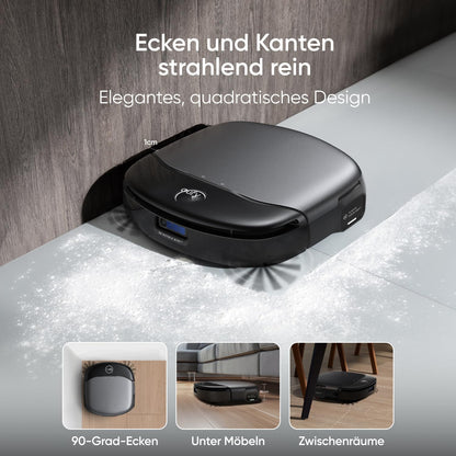 eufy S1 Pro HydroJet robot vacuum with mopping function, HydroJet cleaning system, Eco-Clean ozone, auto mop roller cleaning, 8000Pa, 10-in-1 station, obstacle detection, auto cleaner dosing.