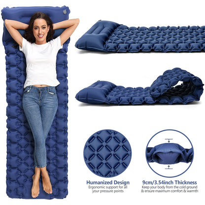 Kiaitre Self-Inflating Sleeping Pad, 9CM Ultralight Inflatable Air Mattress, Portable Compact Camping Mat Air Pad for Camping, Hiking, Backpacking, and Trekking.