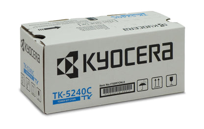 Kyocera TK-5240C Cyan Toner, Original cartridge 1T02R7CNL0. Compatible with ECOSYS M5526cdn, ECOSYS M5526cdw, ECOSYS P5026cdn, ECOSYS P5026cdw printers.