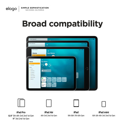 elago Home Hub Mount Tablet Wall Mount Compatible with Apple iPad, iPad Air/Pro, Samsung Galaxy Tab, most tablets – Easy to Mount, Scratch-Resistant Silicone, Cable Management Included (Black)