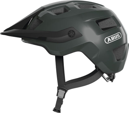 ABUS MTB helmet MoTrip - durable bike helmet with adjustable visor for mountain bikers - custom fit - Unisex - Green Glossy, M, M (54-58 cm)