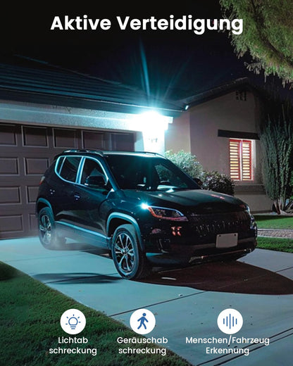 AOSU 3K Outdoor Battery Solar Surveillance Camera, 5MP Wireless WiFi Outdoor Security Camera, 360° Panoramic PTZ, Auto Tracking, Night Vision, 2 Pack.