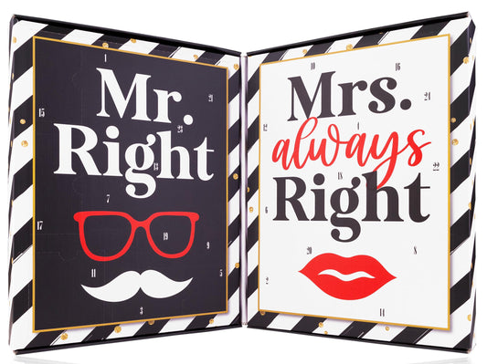 Mr & Mrs Right - Advent calendar for couples 2024 - Body care for her & him - Christmas calendar for men & women