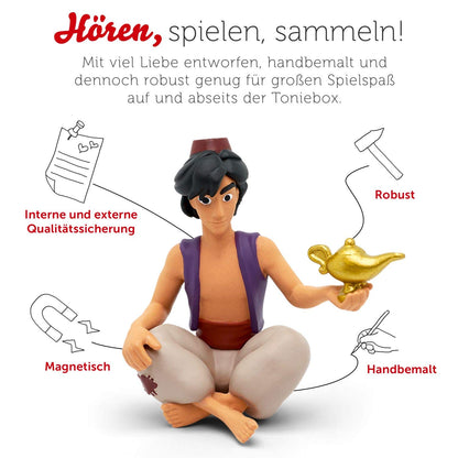 Tonies audio characters for Toniebox, Disney & audio characters for Toniebox: Disney audio play for kids Aladdin figure - approx. 60 min. playtime - ages 4 and up - GERMAN