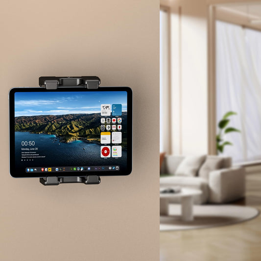 OHLPRO Tablet Wall Mount with 360° Rotation, Universal iPad Wall Mount with Expandable Clip, Tablet Holder for (4.7-13'') iPad Pro, Mini, Air, iPhone, Kindle, Galaxy Tab, Kitchen, Bathroom