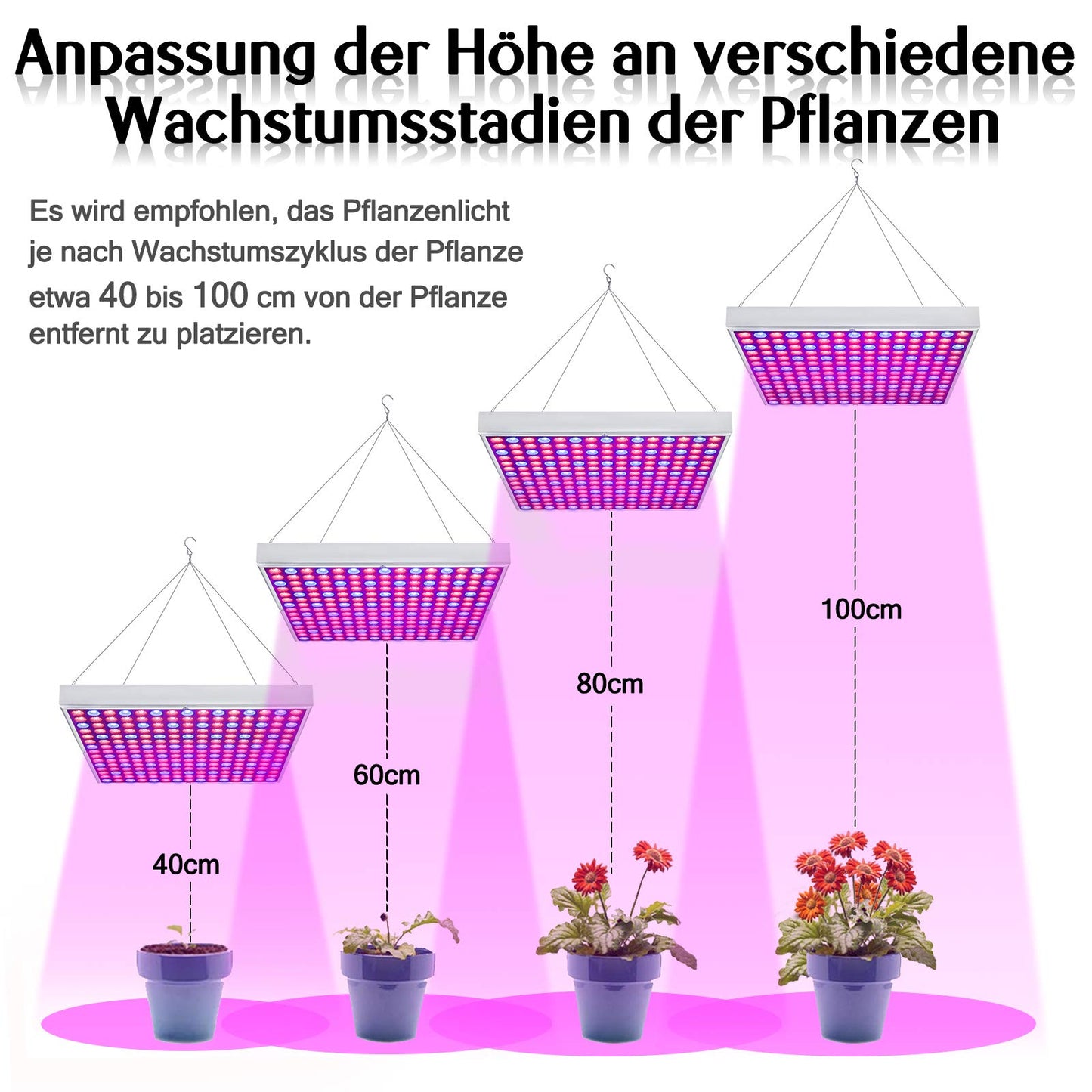 YRHome 45W LED Plant Lamp 225 LEDs Red&Blue Plant Indoor Garden Grow Light Plant Plant light Plant light Pendant light Growth lamp 310 * 310 * 35mm 2835 LED Chip (1X45w)