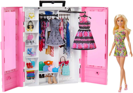 Barbie Ultimate Closet doll's wardrobe for organizing clothes and accessories, includes hangers, suitable for ages 3+, GBK12.