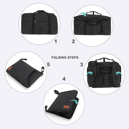 Vogsnow Travel Bag Large Foldable 100L, Weekender Overnight Bag Duffel Waterproof Sports Bag with Shoe Compartment for Men and Women