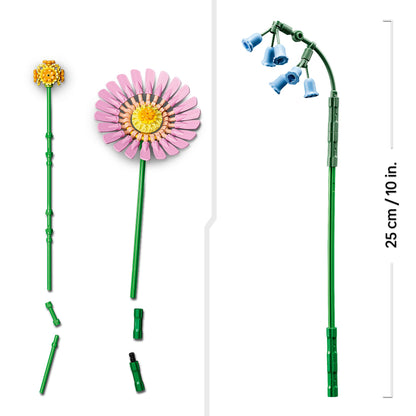 LEGO Botanicals Small Summer Bouquet - Playset with artificial flowers - Toy with bellflowers, daisies, tulips & more - Gift for girls and teenagers aged 9 and up - 10347