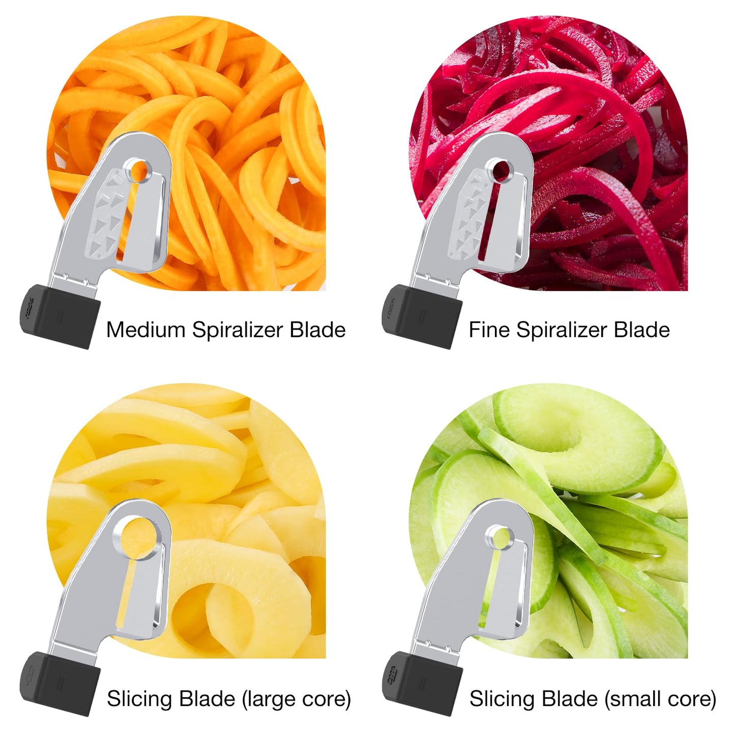 Compatible with KitchenAid stand mixers, this spiralizer attachment comes with 5 blades, peeler, and slicing disk. It's a vegetable slicer, not the brand's spiralizer.
