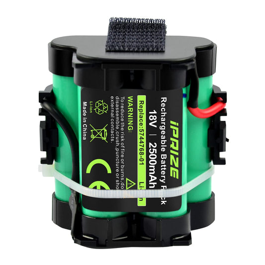 iPrize 18V 2.5Ah Li-ion replacement battery compatible with Gardena robotic lawnmowers R38Li R40Li R45Li R50Li R70Li R75Li R80Li, for Husqvarna Automower 105, 305, 308, for McCulloch ROB R600 R800 R1000 Flymo 1200R.