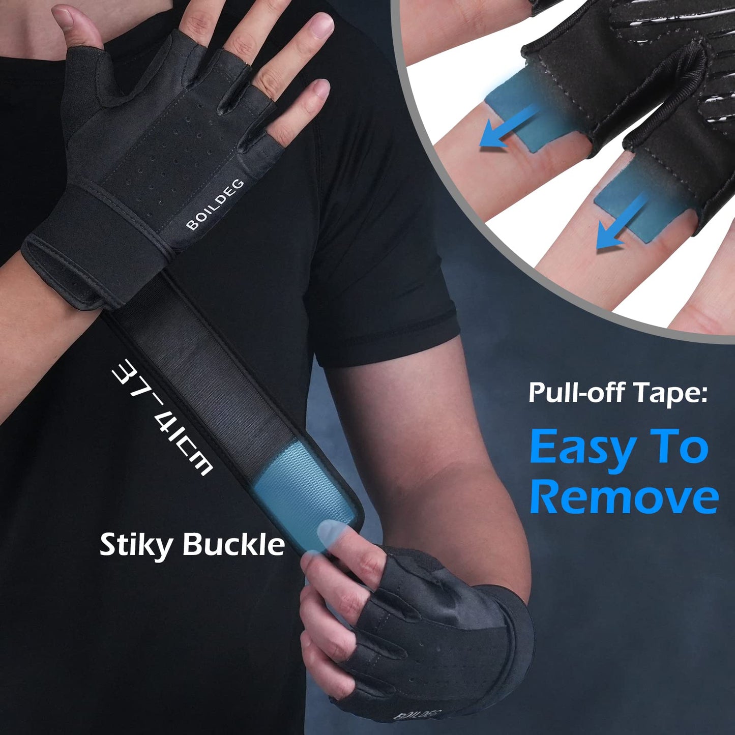 Boildeg Fitness Gloves, Workout Gloves, Weightlifting Gloves for Bodybuilding Crossfit, Women & Men