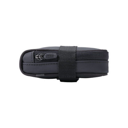 BBB Cycling bike saddle bag with universal straps for easy mounting on mountain, road, and city bikes. Saddle Bag, Racepack B, Black.