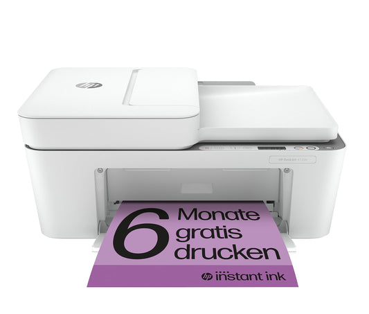 HP DeskJet 4120e multifunction printer (HP+, printer, copier, scanner, mobile fax, Wi-Fi, AirPrint) including 6 months of Instant Ink.