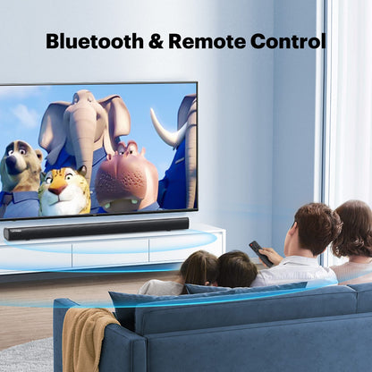 LEFANDI Soundbar for TV devices, Bluetooth speaker PC soundbar 2.1 channel surround sound home theater sound system remote control with AUX, HDMI ARC, USB, Coaxial, Optical for Phone, Computer, TV.
