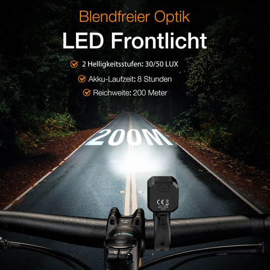 Tavaler Bike Light Set USB Rechargeable | StVZO Approved Bike Light Set | IPX5 Waterproof Bike Light Set LED | Front Bike Light | Rear Bike Light & Bike Tail Light