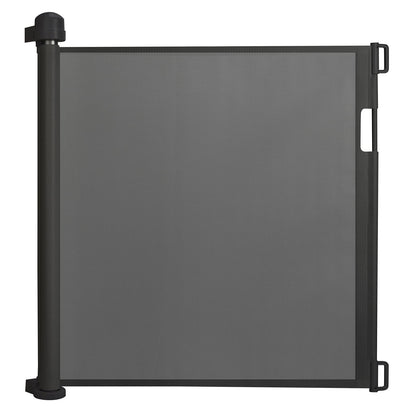 NAIZY Stair Gate Retractable Roller Door Guard 87 x 0-180 cm Barrier Gate Staircase Roller Baby Door Roller Suitable for Stairs Doors Indoor & Outdoor, Black