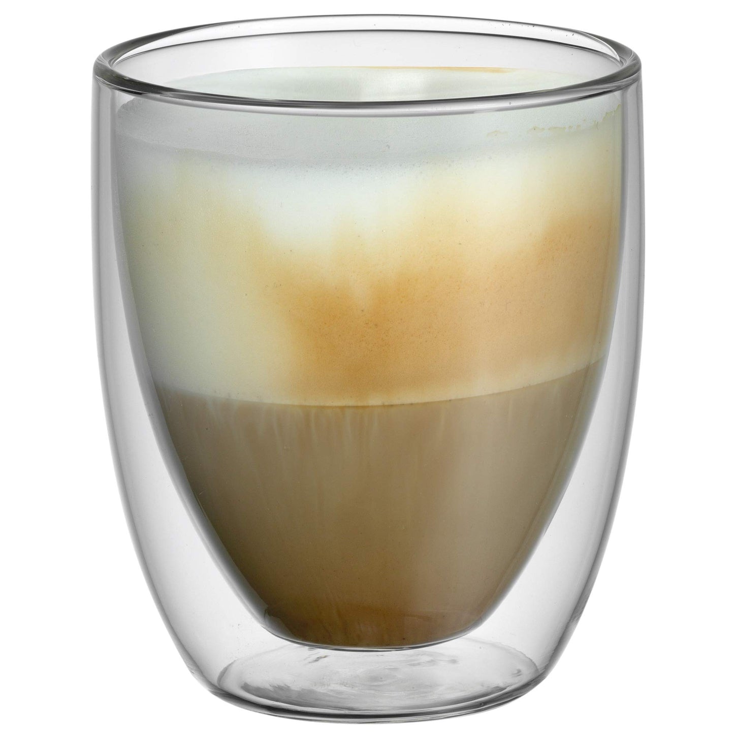 WMF Cult double-walled Cappuccino glasses set of 6, 250ml, floating effect, thermoglasses, heat-resistant for tea and coffee.