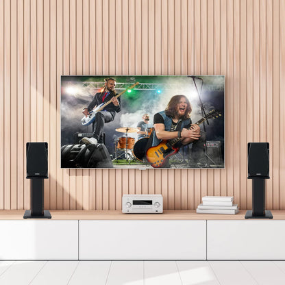 BQKOZFIN Speaker Stand 40 cm high wooden speaker stand, 2 piece set, suitable for bookshelf speakers | HiFi and home theater surround sound, enhanced audio listening experience