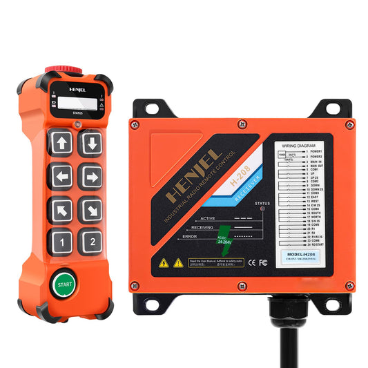 2 speed wireless crane remote control remote control 24-264V 24V 36V 220V 8 button transmitter receiver industrial radio remote control for overhead crane gantry crane electric hoist crane
