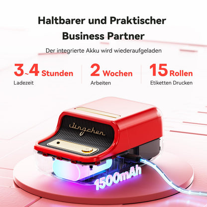 NIIMBOT B21 Label Printer, Self-Adhesive Labeling Machine Bluetooth Label Maker Sticker Printer, Portable Label Printer for Barcode Retail Office, Red.