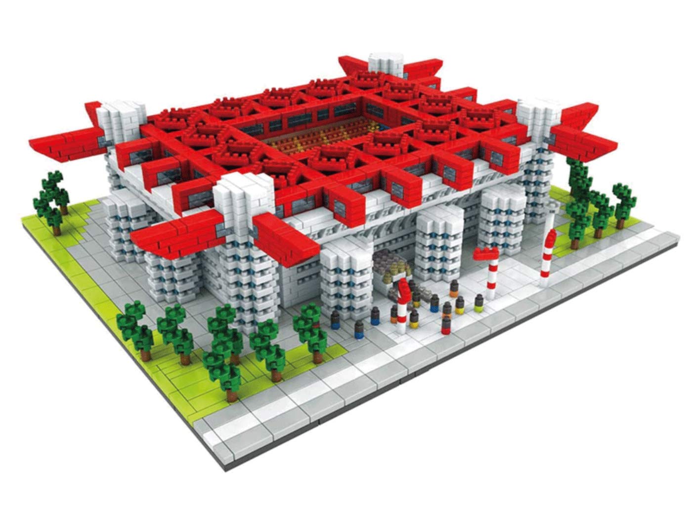Atomic Building Giuseppe Meazza Stadium - San Siro Stadium in Milan - model for assembly with Nanoblocks - over 3800 pieces.