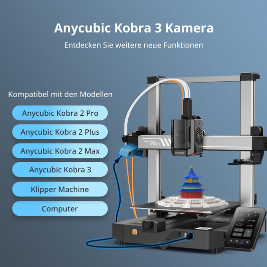 ANYCUBIC 3D printer camera, real-time view, video remote monitoring 3D printer accessory for Viper 3/ Viper 3 Combo and Viper 2 Pro/Plus/Max.