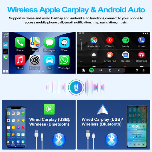 CAMECHO Android 13 car radio for VW Polo 6R 6C 9N 2008-2016, HiFi Carplay Android Auto RDS, 9" screen Double Din car radio with navigation FM WiFi Bluetooth and USB+backup camera.