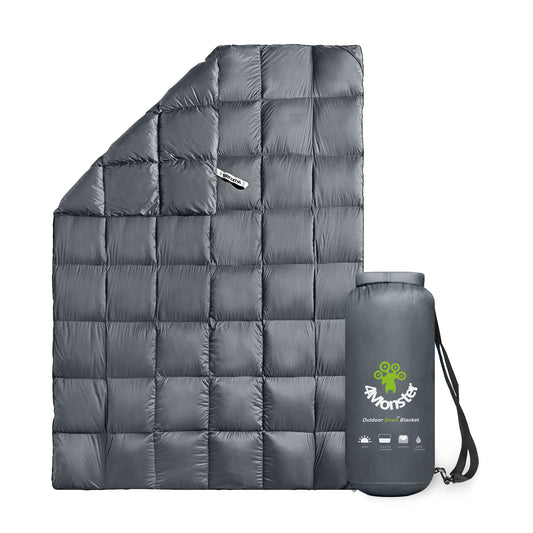 4Monster Outdoor Down Blanket is ultra-lightweight for camping, a compact travel blanket that is warm and soft for outdoor and indoor use, perfect for Christmas travel.