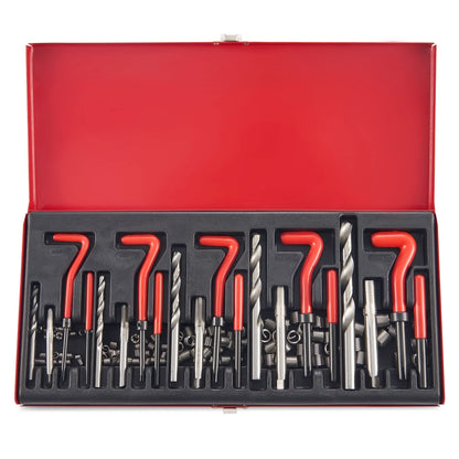 Orion Motor Tech 131-piece Thread Repair Kit Helicoil Set Thread Repair Tools Drill Sleeves M5 M6 M8 M10 M12 Inserts Sleeves.