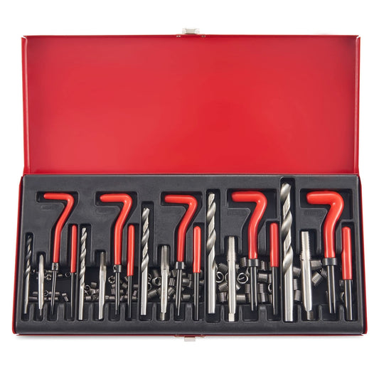 Orion Motor Tech 131-piece Thread Repair Kit Helicoil Set Thread Repair Tools Drill Sleeves M5 M6 M8 M10 M12 Inserts Sleeves.