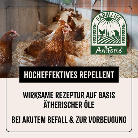 AniForte mite spray for chickens & poultry 1 liter - against mites & parasites, mite control, mite treatment as environmental spray & contact spray, for prevention & in case of acute infestation