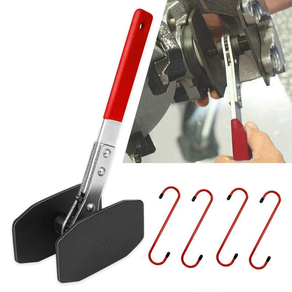CHANG QI Brake Caliper Piston Reset Tool 7-Piece Set Ratcheting Brake Caliper Press with 4 Brake Pad Replacement Hooks Caliper Tool for Car Brake Repairs