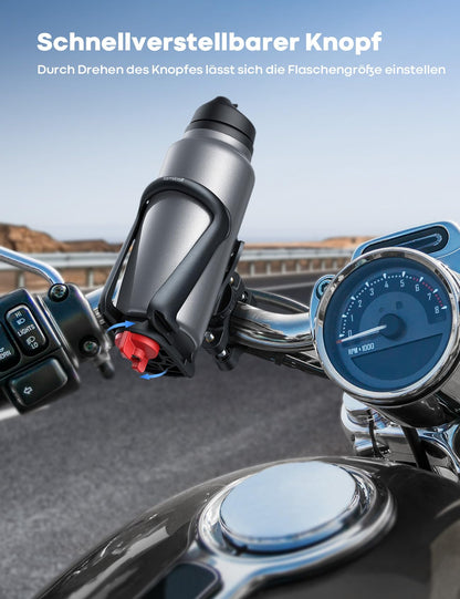 Lamicall bottle holder for bike and motorcycle - [For bottles with 48-71mm diameter & Max. 500ML] Drink bottle holder for MTB, E-bike, stroller, frame & handlebar bottle holder