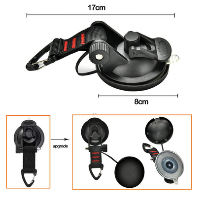 Suction Cup Camping Set - 4 piece suction cup hooks Extra strong suction hooks Multifunctional suction cups camping for car, awnings, motorhome, home, workshop