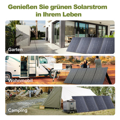 ALLPOWERS 400W Solar Panel, foldable solar module for R1500/R2500/R4000/S2000 PRO/S1500 portable power station, photovoltaic module solar system for outdoor garden balcony caravan camping