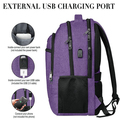 BIKROD backpack for men and women, school backpack for boys and girls, teenagers, waterproof backpack | 17.3 inch laptop bag with USB charging port | perfect for work, travel, hiking with anti-theft pocket.