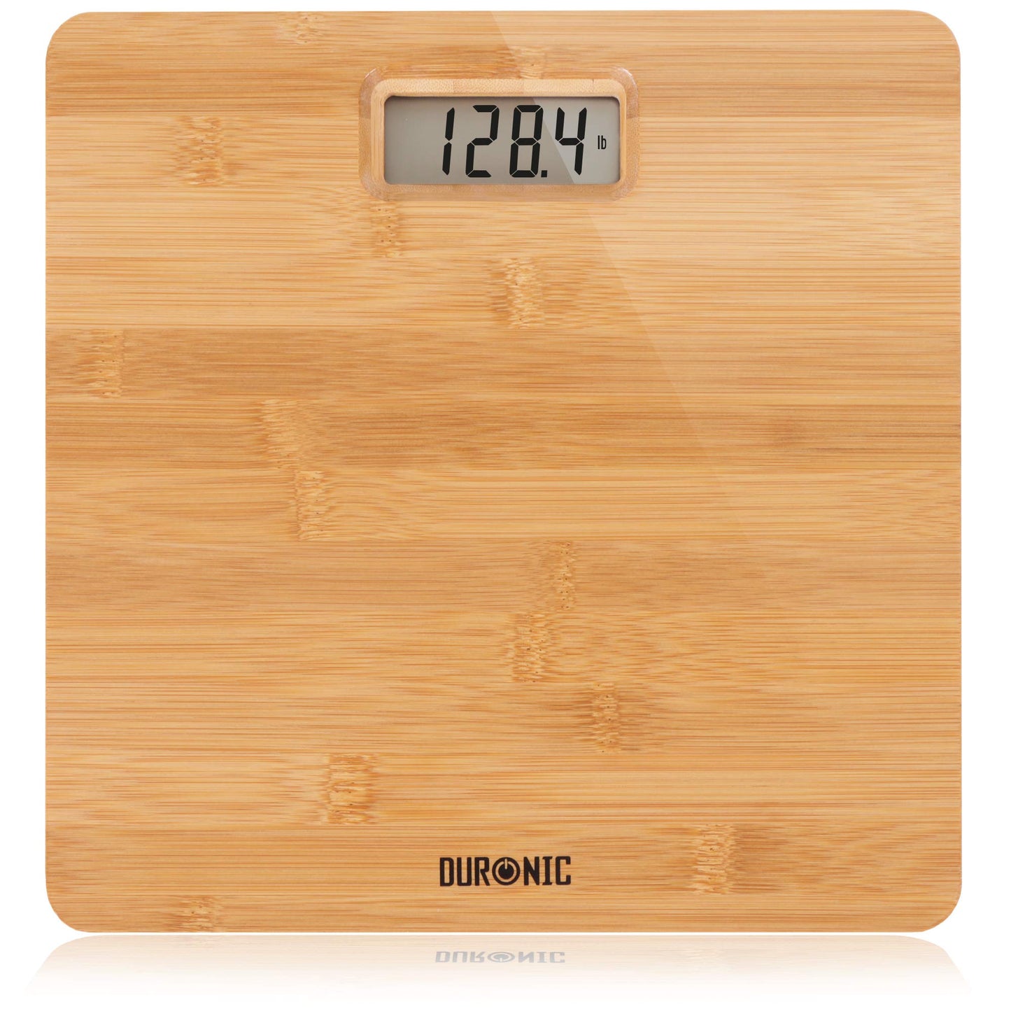 Duronic BS503 Digital Bathroom Scale 180kg | Large LCD Display | High-precision sensors for accurate measurements | Body scale automatically turns off | Made from eco-friendly bamboo for weight monitoring.