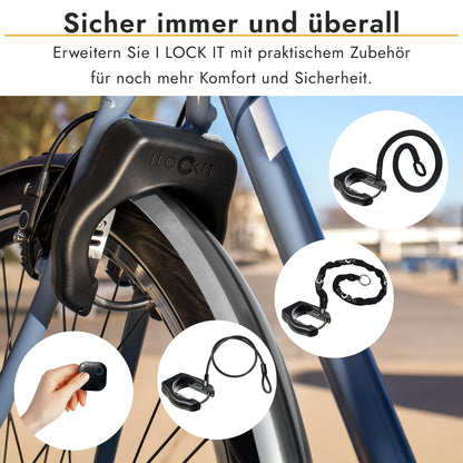 I LOCK IT+ Frame Lock Bicycle I Bluetooth Bike Lock with Alarm | Smart Bike Lock with Alarm | Control frame lock via mobile phone | Made in Germany