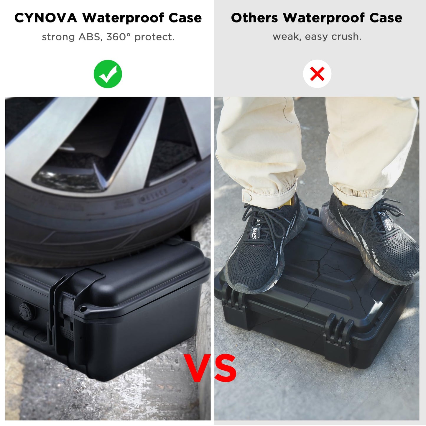 CYNOVA case for DJI AIR 3 Drone, DJI Air3 waterproof hard shell case with secure carrying bag for DJI Air 3 Fly More Combo Drone accessories, compatible with DJI RC 2/RC-N2 remote control.