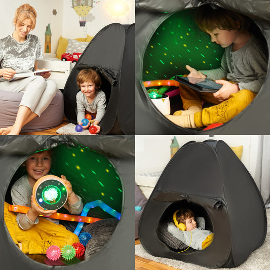 Sensory tent for children to play and relax | Aid for autism, SPD, anxieties, lack of concentration | Sensory Tent Mini | for home or school | Single