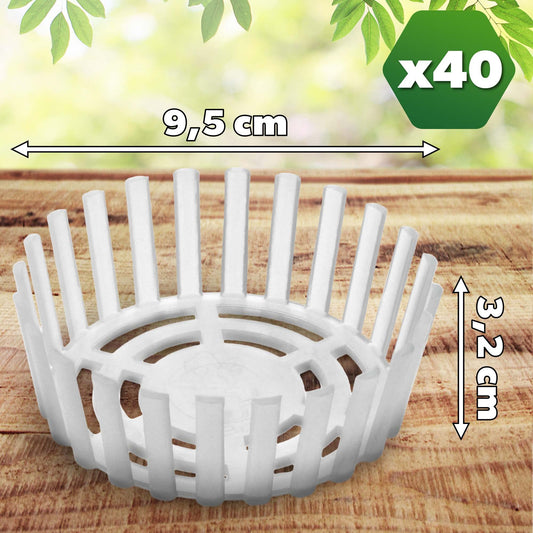 KADAX fermentation weight for preserving jars, plastic fermentation lid, food weight with net for sauerkraut, kimchi, and pickles, fermentation aid (fi 100mm / 40 pieces)