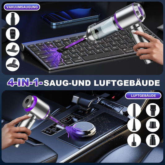 Handheld vacuum cleaner battery, 4-in-1 handheld vacuum cleaner, cordless handheld vacuum cleaner, 22000PA car vacuum cleaner battery winner, 3-speed 200000 RPM mini vacuum cleaner for car, kitchen, PC, sofa, office & pet hair cleaning.
