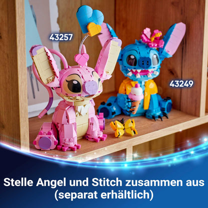 LEGO | Disney Angel - Lilo & Stitch Toy - Buildable playset with 3 heart balloons & 1 butterfly - Creative decoration - Gift for girls, boys ages 9+ and adult fans - 43257