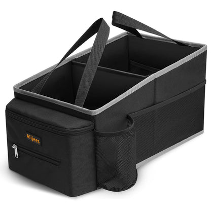 Alijees Car Organizer - Foldable storage boxes for the back seat or trunk. Storage box for diapers, toys, etc. next to the child's car seat.