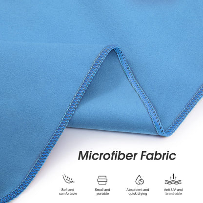 MOKANI Surf Poncho Changing Robe for Women Men Adults Teens, Ultralight and Quick-Drying, Microfiber Towel Poncho also serves as a changing robe at the beach (Blue)